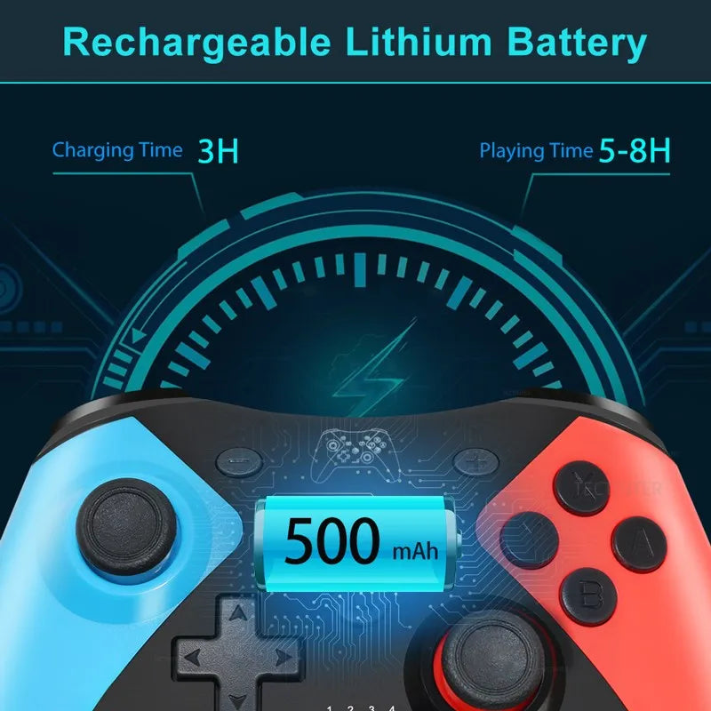 Wireless Bluetooth Controller for Nintendo Switch Pro Gamepad Compatible Switch Pro/Oled/Lite/PC/Android Joystick