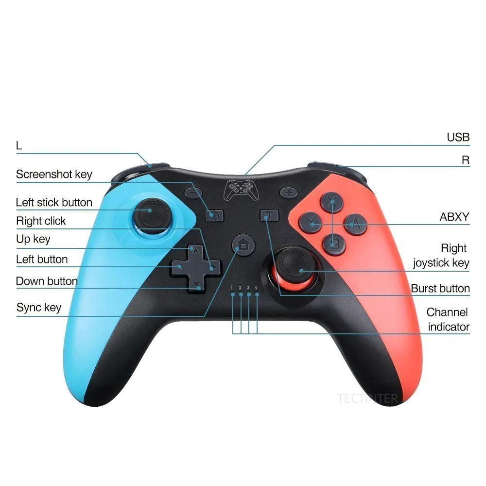 Wireless Bluetooth Controller for Nintendo Switch Pro Gamepad Compatible Switch Pro/Oled/Lite/PC/Android Joystick