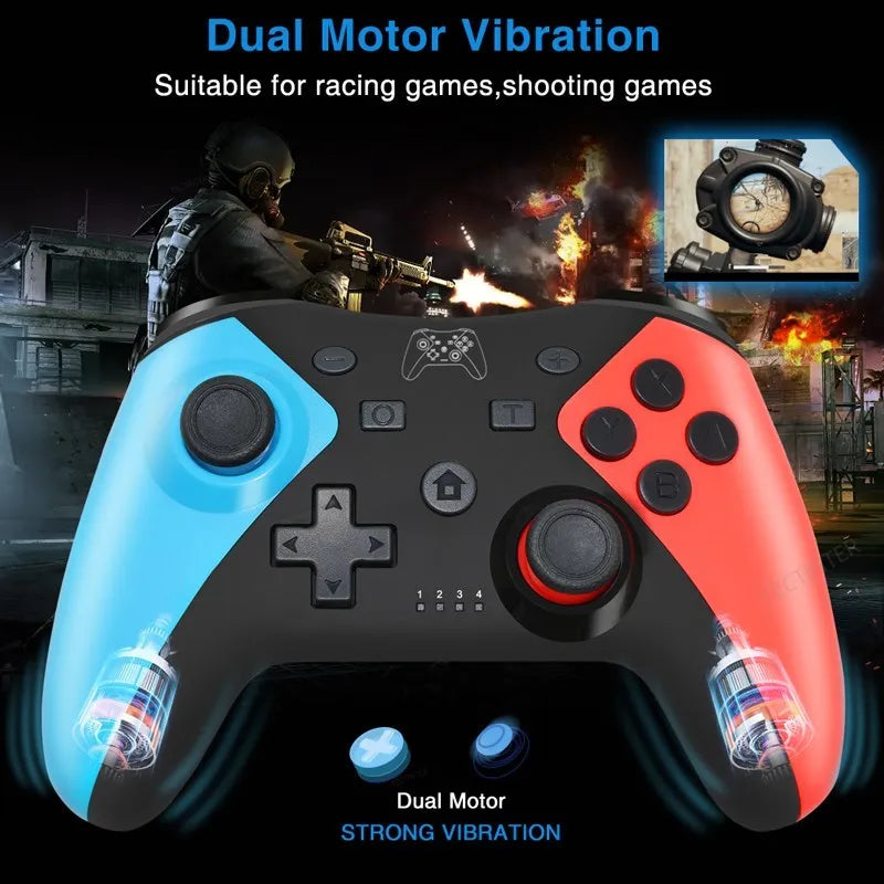 Wireless Bluetooth Controller for Nintendo Switch Pro Gamepad Compatible Switch Pro/Oled/Lite/PC/Android Joystick