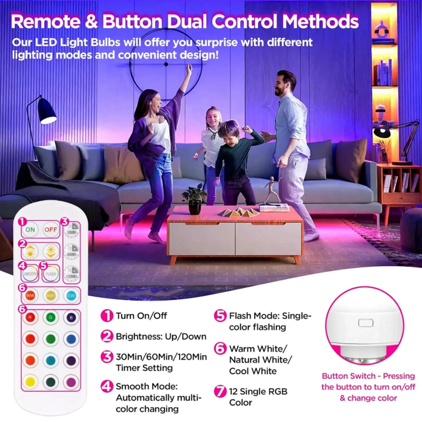 GlowNova Rechargeable LED Bulb